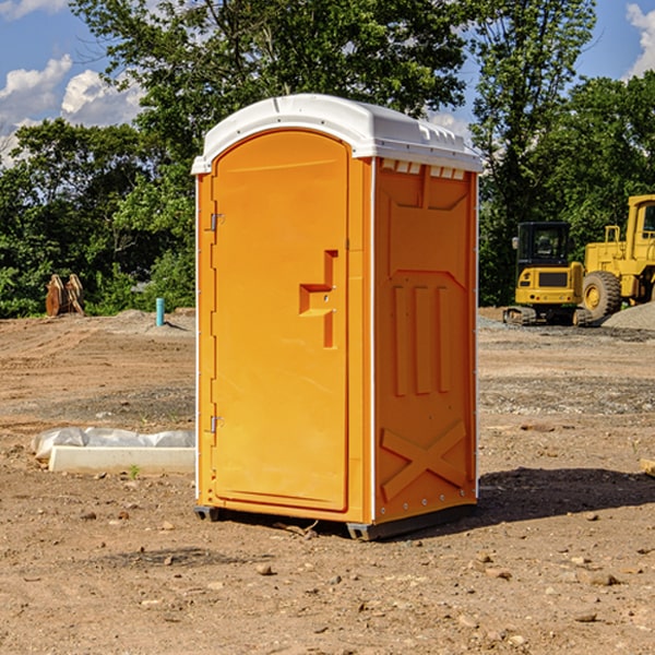 how often are the porta potties cleaned and serviced during a rental period in Chest Springs